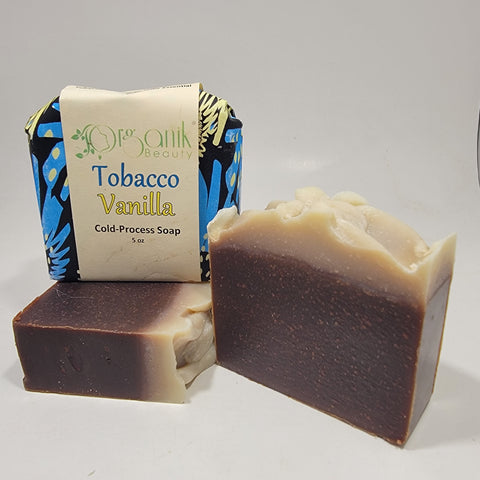 Tobacco and Vanilla - Cold-Process Handmade Soap 5 oz - Organik Beauty
