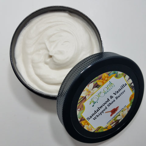 Sandalwood and Vanilla Whipped Shea Body Butter - Organik Beauty