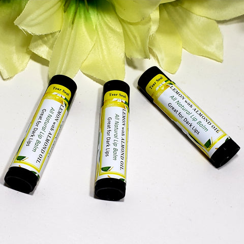 Lemon with Almond Oil Lip Balm-All Natural .15 oz - Organik Beauty